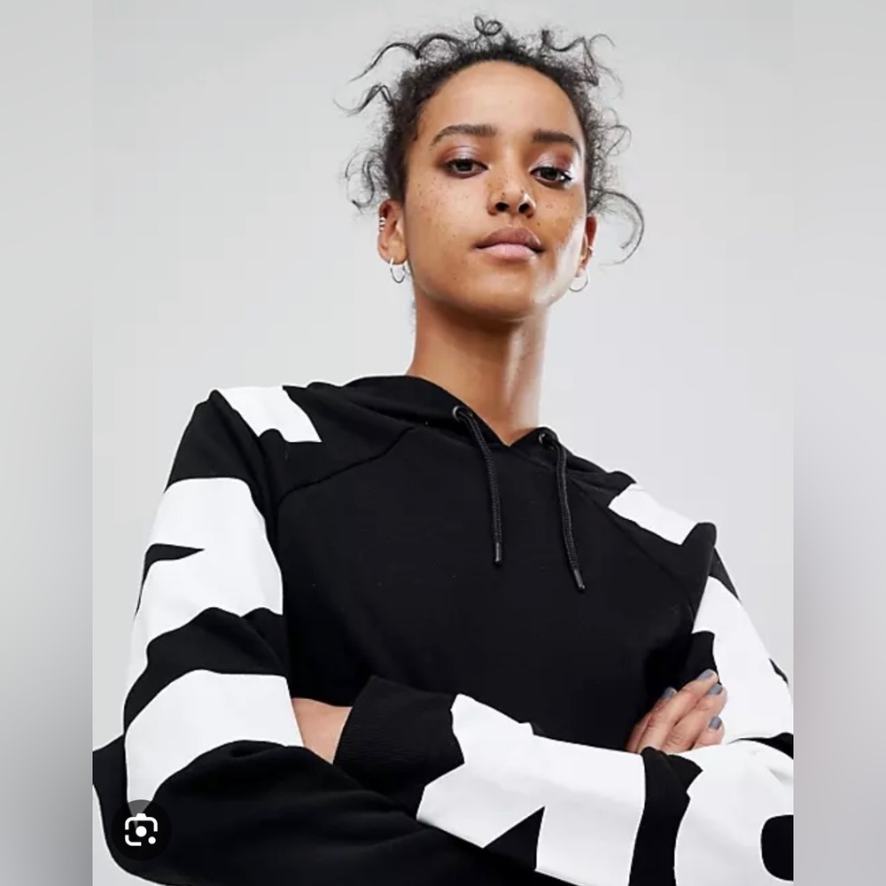 Ivy Park Logo Arm Sweatshirt/Hoodie in Black